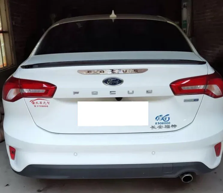 

For Ford Focus Spoiler 2019 NEW Focus sedan High Quality ABS Material Car Rear Wing Primer Color Trunk Rear Spoiler Decoration