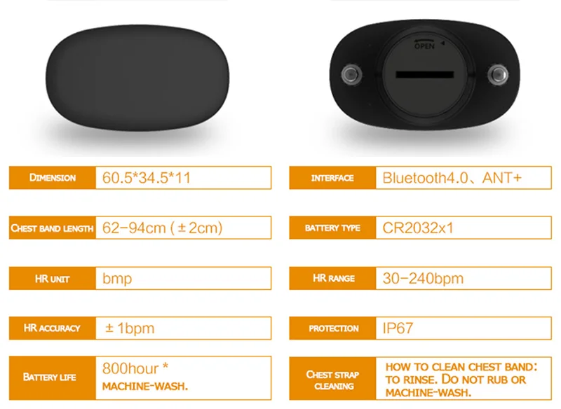 10 Bluetooth & Ant+ Heart Rate Monitor Cycling BLE 4.0 ANT Pulse Meter Polar Garmin Wahoo Strava Heart Rate Sensor Chest Strap Belt