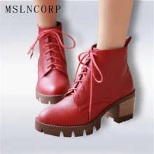 plus size 34-43 Hot Sale Platform Martin Boots Women Square High Heels Shoes Lace Up Ankle Boots 2016 Fashion motorcycle boots plus size 34-43 Hot Sale Platform Martin Boots Women Square High Heels Shoes Lace Up Ankle Boots 2016 Fashion motorcycle boots