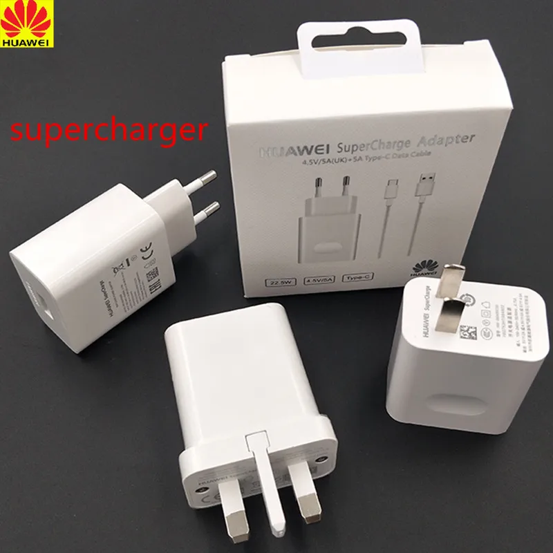 

Original HUAWEI 5V/4.5A Supercharge USB Fast Charger+5A Type C Data Cable For Huawei P9 P10 plus Mate 9 10 20 PRO Honor 10 V10