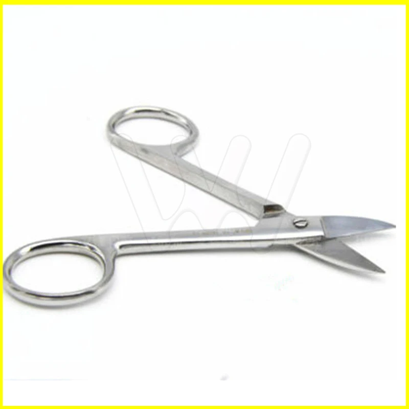 Dental Stainless Steel Metal Crown Scissors Ligature Wire Cutter Curved Tip (5)