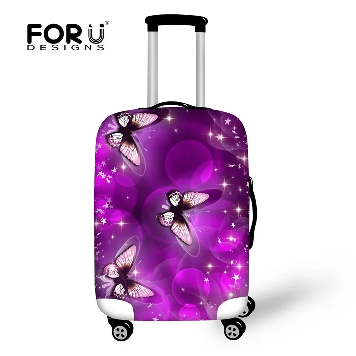 Аксессуары для путешествий с Эйфелевой башней, Защитные чехлы для багажа с принтом бабочки, чехол для 18-28 дюймов, чехол для багажника - Цвет: XD565