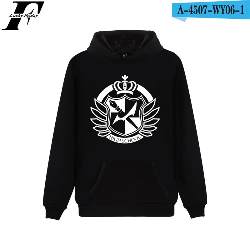 

Danganronpa Hoodie Black White Bear Monokuma Boys Sweatshirts Horror Anime Hoodies Cotton Printed Hoodie Harajuku Streetwear
