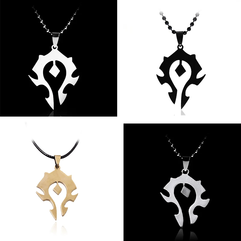 

Trendy Wow Horde Symbol Necklace Stainless Steel Choker Game Cosplay Pendent For Men Women Jewelry Gift Drop Shipping