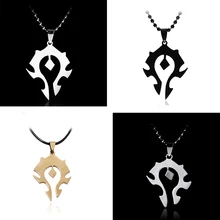 Trendy Wow Horde Symbol Necklace Stainless Steel Choker Game Cosplay Pendent For Men Women Jewelry Gift Drop Shipping
