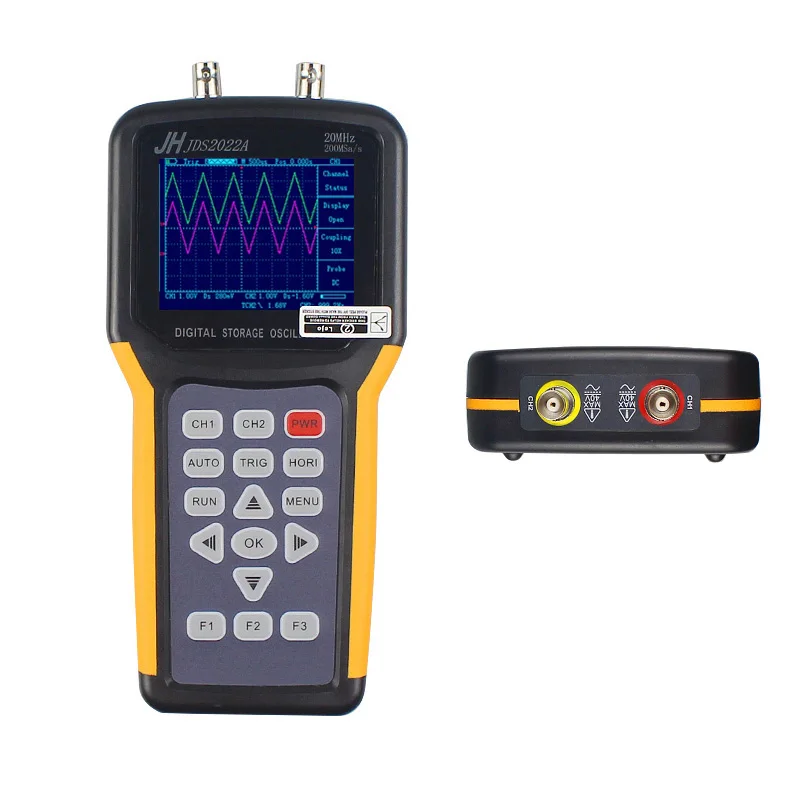 Portable oscilloscope Jinhan JDS2012A JDS2022A 20MHz Bandwidth 2 channel Handheld Digital Oscilloscope 200MSa/s Sample Rate|jinhan jds2022a|digital