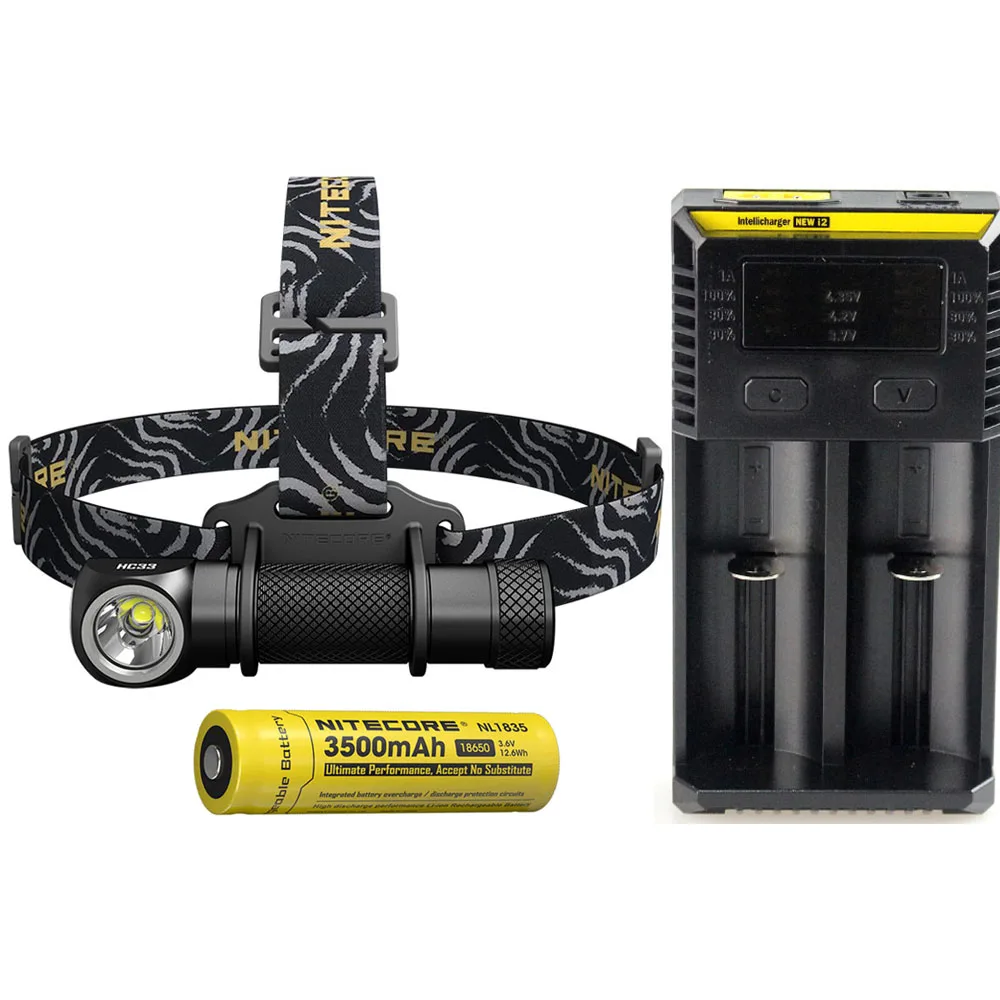 

NITECORE HC33 Headlight CREE XHP35 HD max 1800 Lumen headlamp beam 187 meter 8 working mode outdoor head light bicycle head lamp