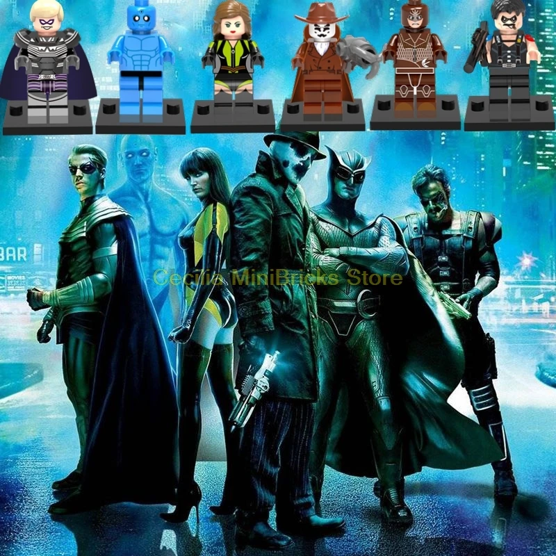 

Legoing Watchmen Rorschach Doctor Manhattan Comedian Blue Beetle Toys for children Building Blocks Compatible With Legoings DC