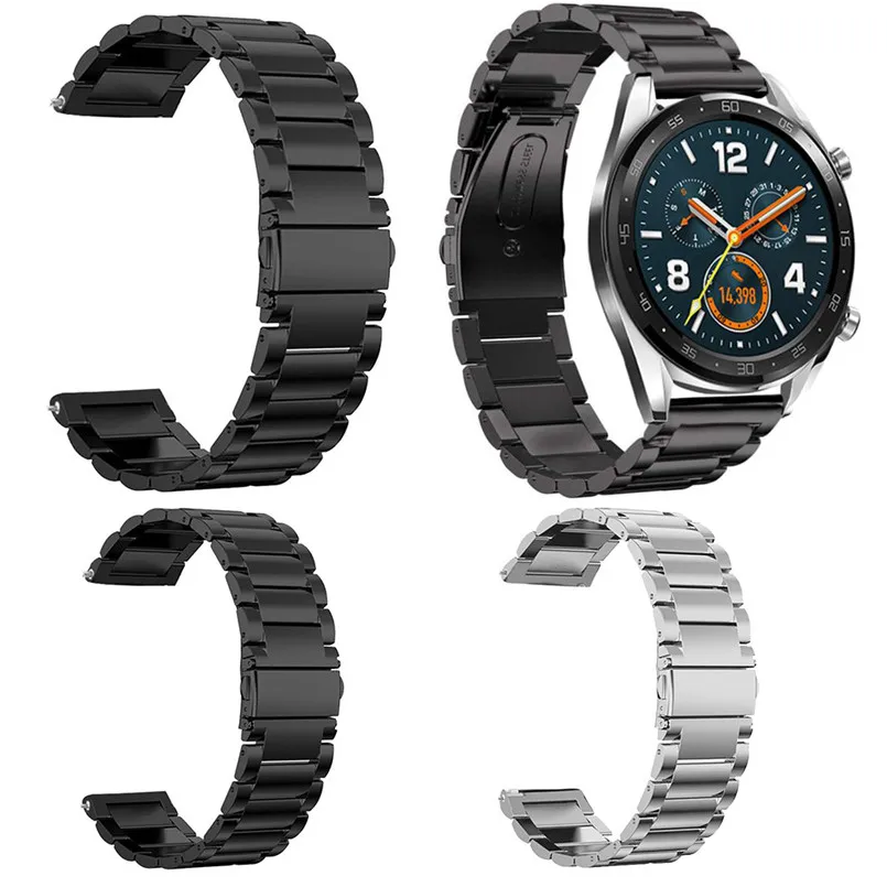 Luxury Stainless Steel Quick Release Easy Fit for Huawei Watch GT Replacement Band Wrist Strap Length 180mm Width 22mm 40MR1404