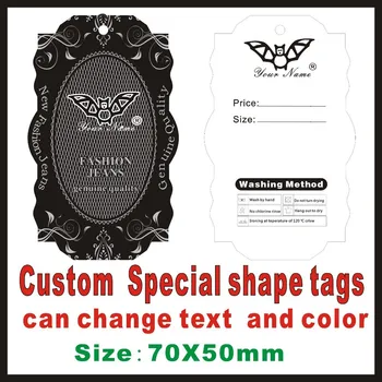 

1000pcs Custom Special shape clothes tags ,300gsm Paper Size:7X50mm,Y7