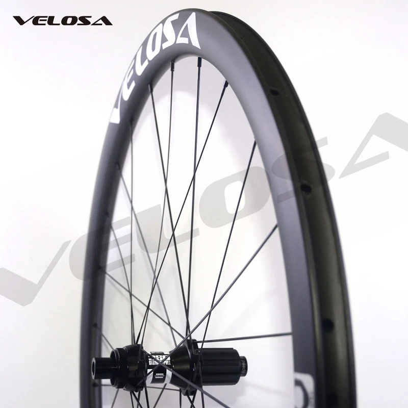 Velosa Ulti 35 полный углерода колесная, 700C дорожный велосипед дисковый тормоз колеса, DT240/DT350 дисковые тормоза концентраторы, мм 38 мм Асимметричный бескамерный обод