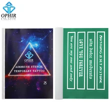 OPHIR трафареты для аэрографии английские шаблоны для Временные татуировки нательная живопись художественный буклет набор 100 Patterns_STE25