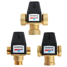 3 способ латунь DN20/DN25 Мужской Женский резьба воды термостатический смесительный клапан 3/" 1"