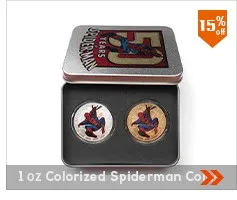 50 Years of Spider-Man silver gold  coin