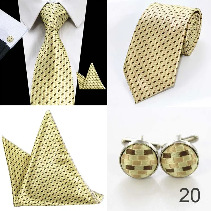Ricnais дизайн 8 см набор галстуков жаккардовый переплетенный шелковый галстук гравата платок запонки набор Карманный квадратный мужской галстук для свадьбы