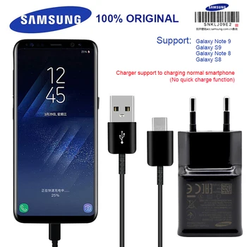 

Origina Samsung Charger Fast Charge for S9 S9+ S8 s8+ note8 Note 9 Type-C/Micro USB Interface Mobile Phone Quick Charging