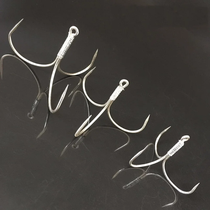 3Pcs sea fishing lure fishing gear without barb treble hooks three