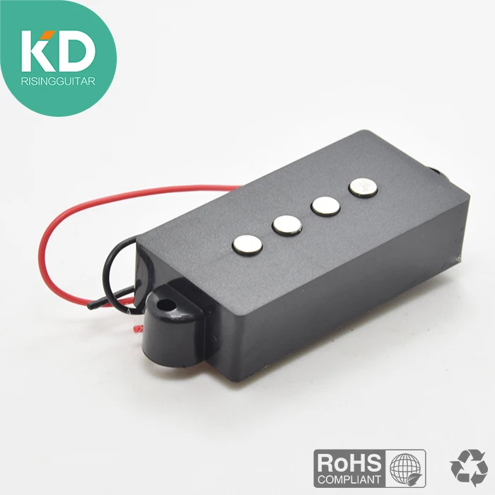 Guitar Accessories 1Pcs 4 String Noiseless Pickup Black for Precision P