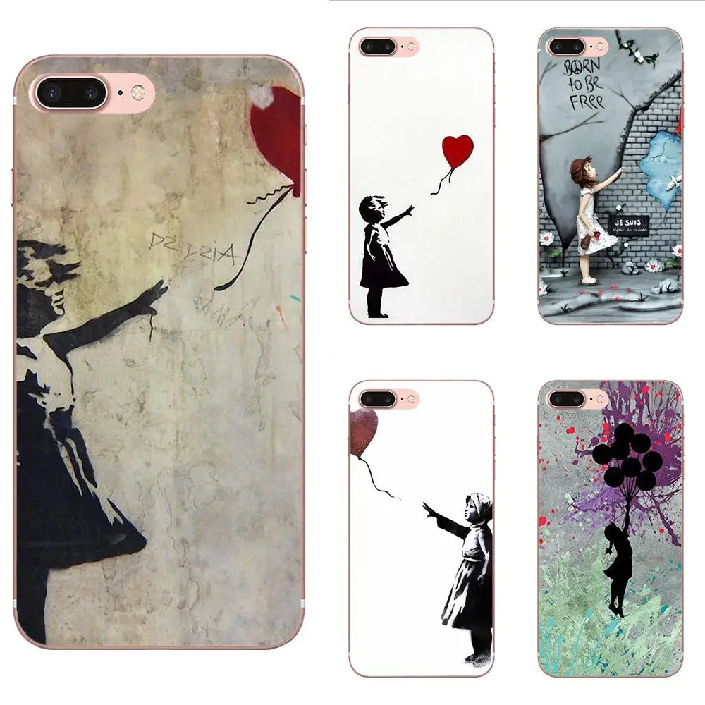 Banksy девушка с шариком для Xiaomi Redmi Mi Note 7 8 9 SE Pro Lite Go Play TPU Модный