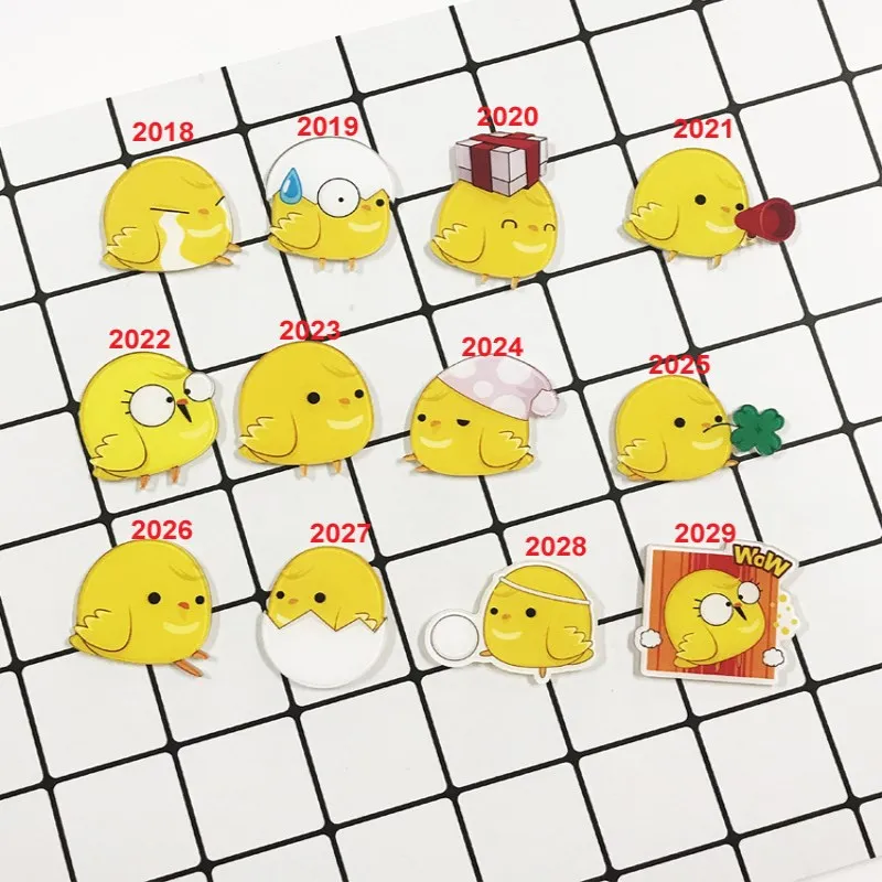 

1 PC Anime cartoon chick Badges for Clothing Acrylic Badges Icons on The Backpack Harajuku Badge Icon Pin Brooch