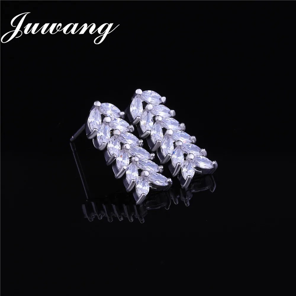 Ceny JUWANG 2019 Dubai Jewelry Sets dla kobiety Zirconia luxury Brand Jewelry Set klasyczny damski naszyjnik ślubny kolczyki z kamieniem