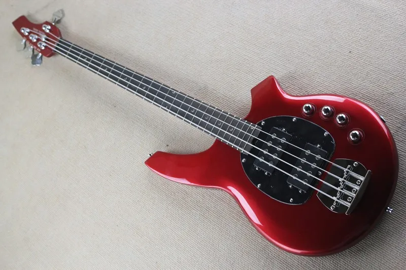 Factory Custom High Quality Active Pickup Musicman Bongo Candy red 4 String font b Music b
