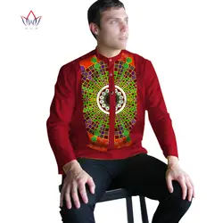 АФРИКАНСКИЕ ОДЕЖДА для Для мужчин с длинным рукавом Для мужчин s рубашка Dashiki африканских печати Slim Fit Повседневная рубашка Для мужчин Camisa