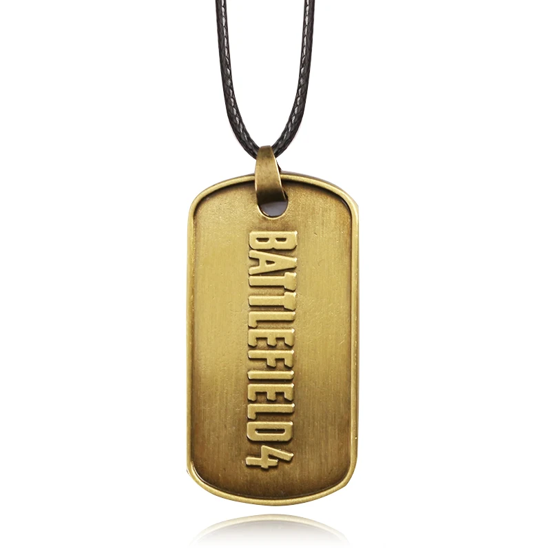 BF4 Battlefield 4 Dog Tag значки военные ожерелье с картой подвески Высокое качество ожерелье Модные мужские ювелирные изделия - Окраска металла: Посеребренный