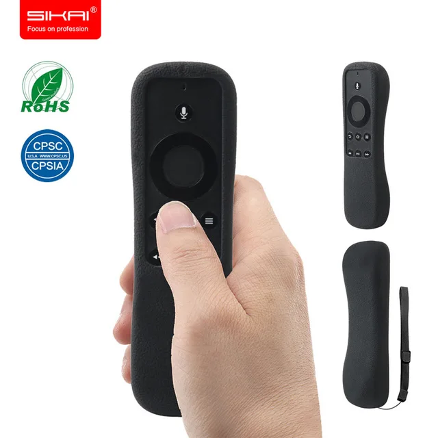 Чехол для Amazon Fire tv 4K Stick с Alexa Voice дистанционный контроль силикон чехол SIKAI - Цвет: black only case