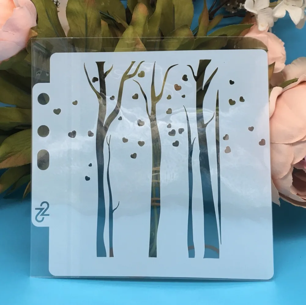 

13cm New Tree Heart DIY Layering Stencils Wall Painting Scrapbook Coloring Embossing Album Decorative Paper Card Template