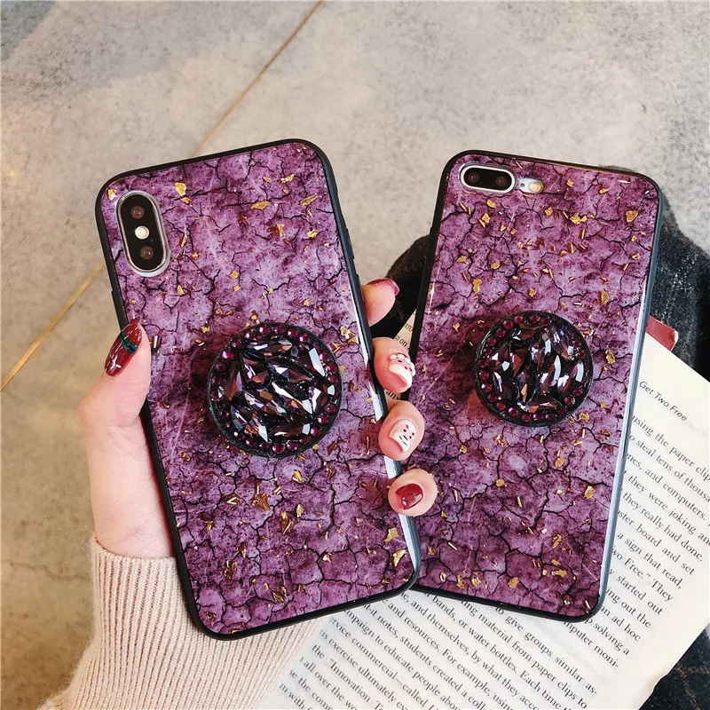 الفاخرة بريق الرخام الماس حلقة حامل سيليكون جراب هاتف ل iphone 7 8 6 S زائد X XR XS ماكس ل samsung s8 S9 ملاحظة 8 9 الفاخرة بريق الرخام الماس حلقة حامل سيليكون جراب هاتف ل iphone 7 8 6 S زائد X XR XS ماكس ل samsung s8 S9 ملاحظة 8 9