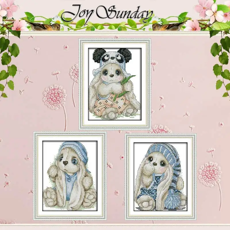 

The mini rabbit counted Cross Stitch 11CT 14CT Cross Stitch Set Wholesale DIY Cartoon Cross-stitch Kit Embroidery Needlework