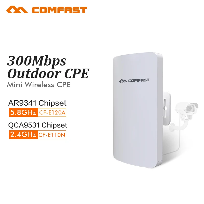 COMFAST 300mbs mini wireless bridge outdoor CPE wifi router repeater for ip camera project 1-2km range amplifier CF-E120A E110N COMFAST 300mbs mini wireless bridge outdoor CPE wifi router repeater for ip camera project 1-2km range amplifier CF-E120A E110N