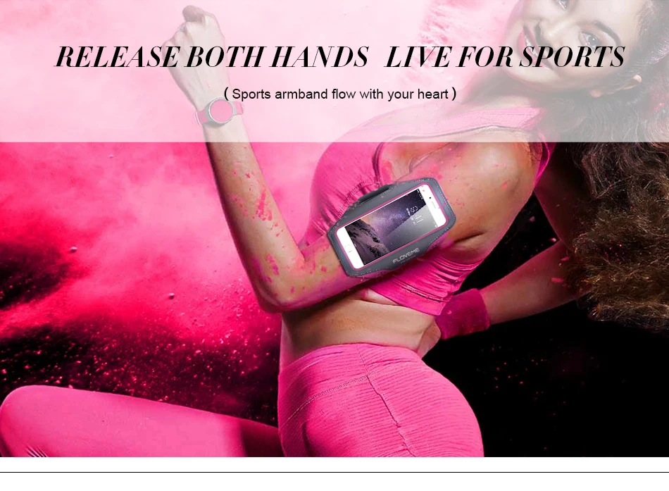 FLOVEME Universal 4.7 5.5 Inch Sport Armband Case For iPhone 6 6S 7 Plus Running Cycling Gym Storage Pouch Waterproof Bag Cases (1)