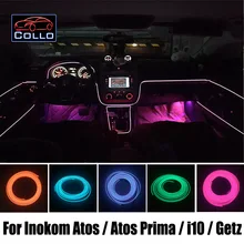 Гибкий Неон Холодный Свет/9 М EL Провода Для Inokom Atos/Atos Prima/i10/Getz/Автомобиль Центральный Пульт управления Декоративные Полосы