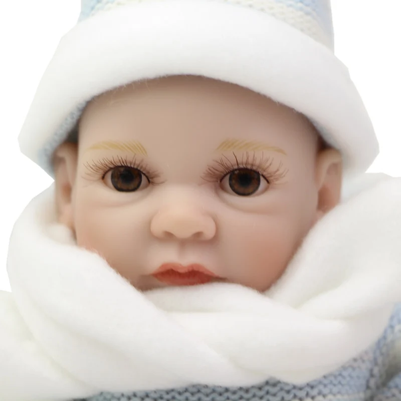 Красивый Мальчик Тела Кукла 11 Дюймов Реалистичные Lifelike Reborn Младенцы Полный Силиконовые Виниловые Мини Новорожденных Куклы Дети Подарок На ...