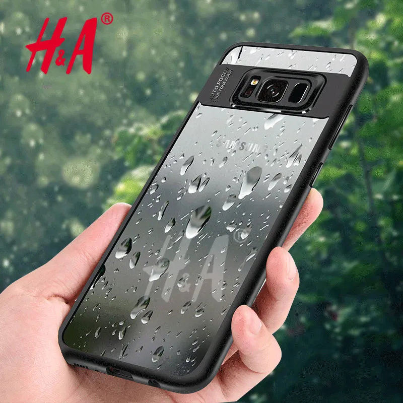 H&A Slim Case for Samsung Galaxy S8 S8 Plus Transparent PC & TPU Silicone Phone Cases for Samsung S8 Plus S8 Cover Case Coque cases-for-s8+
