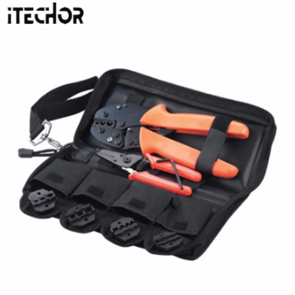 

iTECHOR Durable FSCK-616TD Mini Oxford Bag Combination Hand Tool Set Wrench Wire Stripper Pliers Kit - Handle Color Random