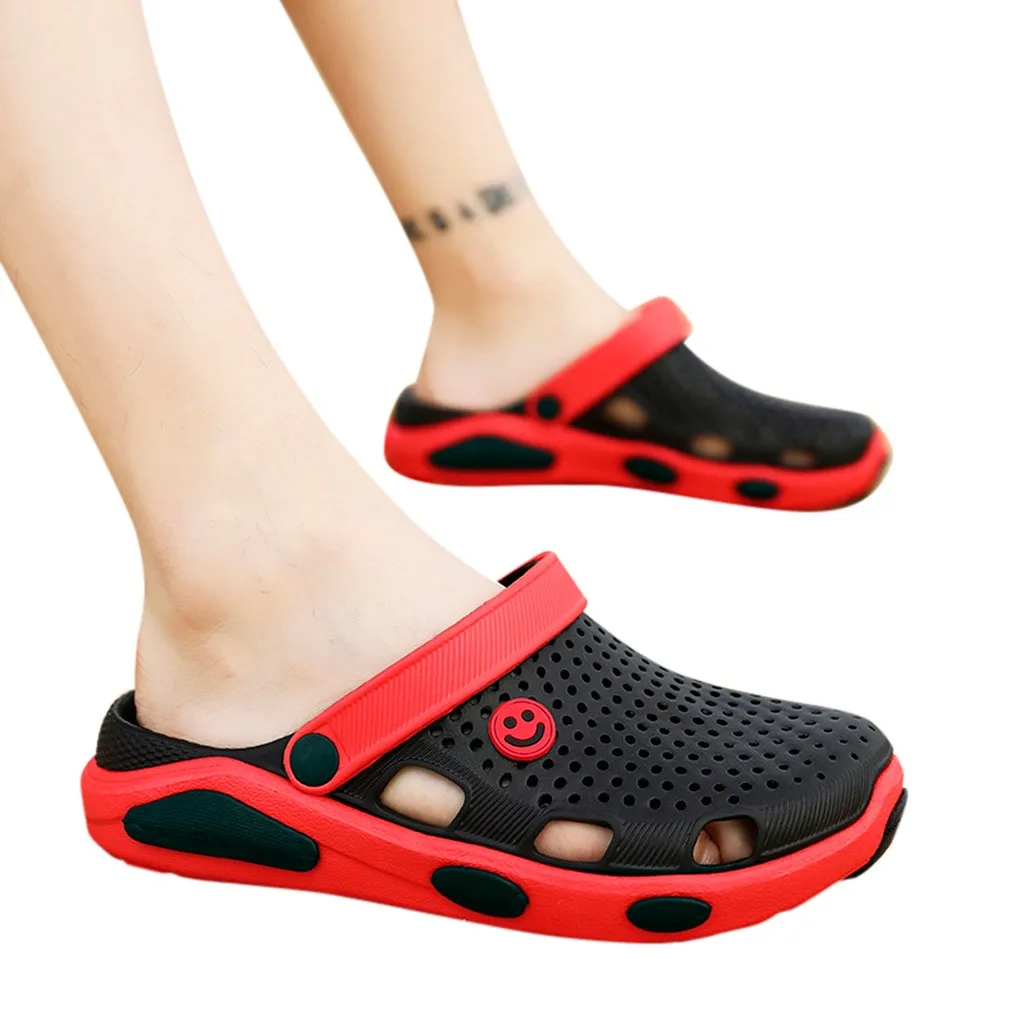 

SAGACE Comfortable men's pool sandals summer outdoor beach shoes non-slip garden wooden shoes casual water shower sandals unisex