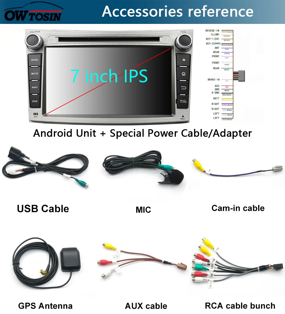 Perfect 7" IPS 1920*1080 8Core 4G RAM+64G ROM Android 9.0 Car DVD Player For Subaru Legacy Outback 2009-2014 DSP Radio GPS Parrot BT 13