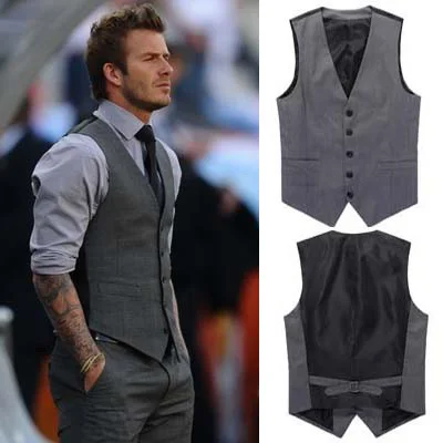 Fashion David Beckham all match slim casual male vest maleTank SUIT Tops undershirt beer for