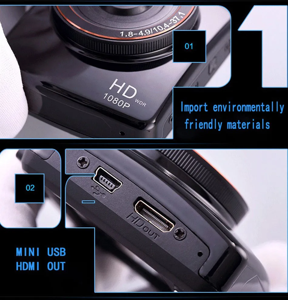 Dash Cam Original Novatek 96220 Mini Car DVRS Camera Full HD 1080P Video Recorder A6 170 Degree 2.31 Inch Night Vision Dashcam -4