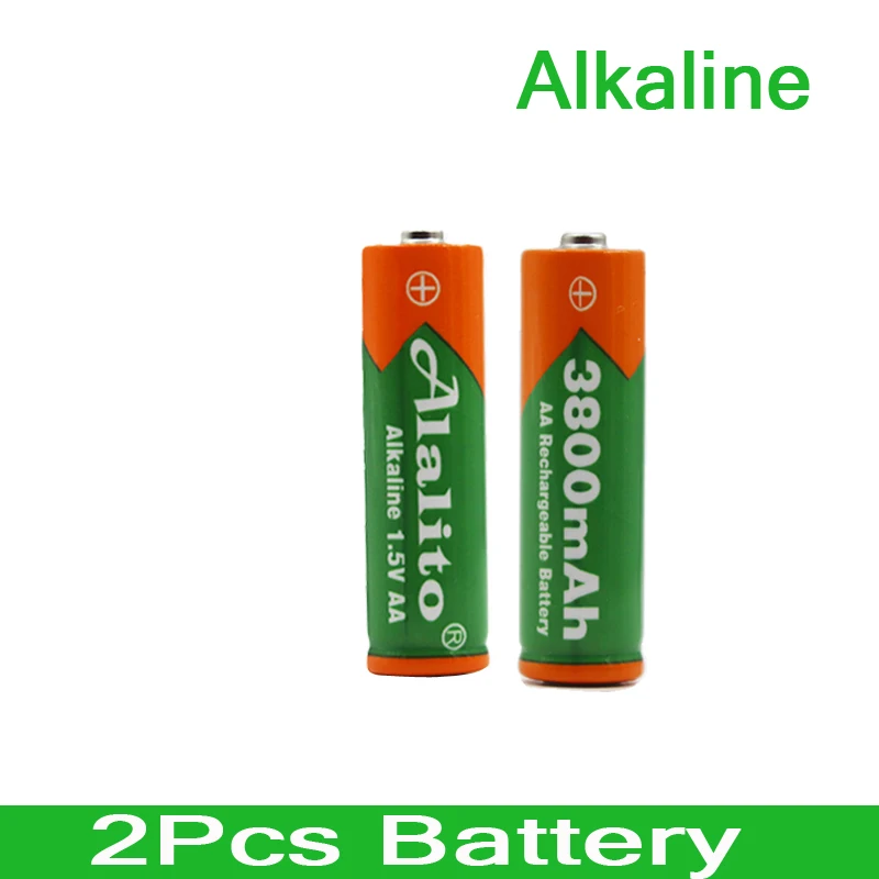 Новым ярлыком 3800 MAH перезаряжаемые батареи AA 1,5 V. Перезаряжаемые Alcalinas drummey+ 1 шт., размер: 4-элементная батарея зарядное устройство - Цвет: Черный