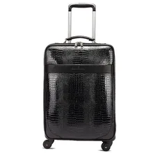 Neue Mode-Stil Vintage 20 Zoll PU Leder Reisegepäck-Taschen auf Universal Rad, Männer und Frauen schwarz Trolley luggageFGF-0004-20