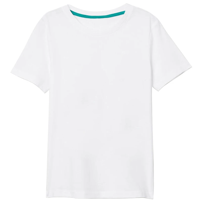 Новинка года, футболка для мальчиков повседневная футболка детские летние однотонные топы из хлопка для девочек, одежда для малышей белые футболки для мальчиков