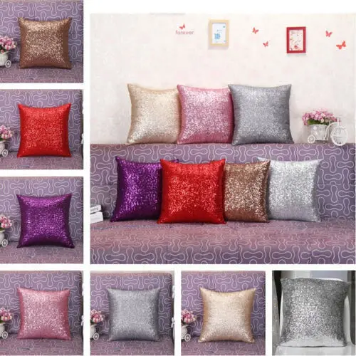 

40x40 Solid Glitter Sequins Bling Waist Brief Pillow Case Home