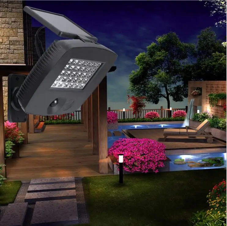 

30 LED Solar Lamps for Garden Waterproof Outdoor Lighting with Motion Detector Function PIR Security 2 Year Warranty Protection