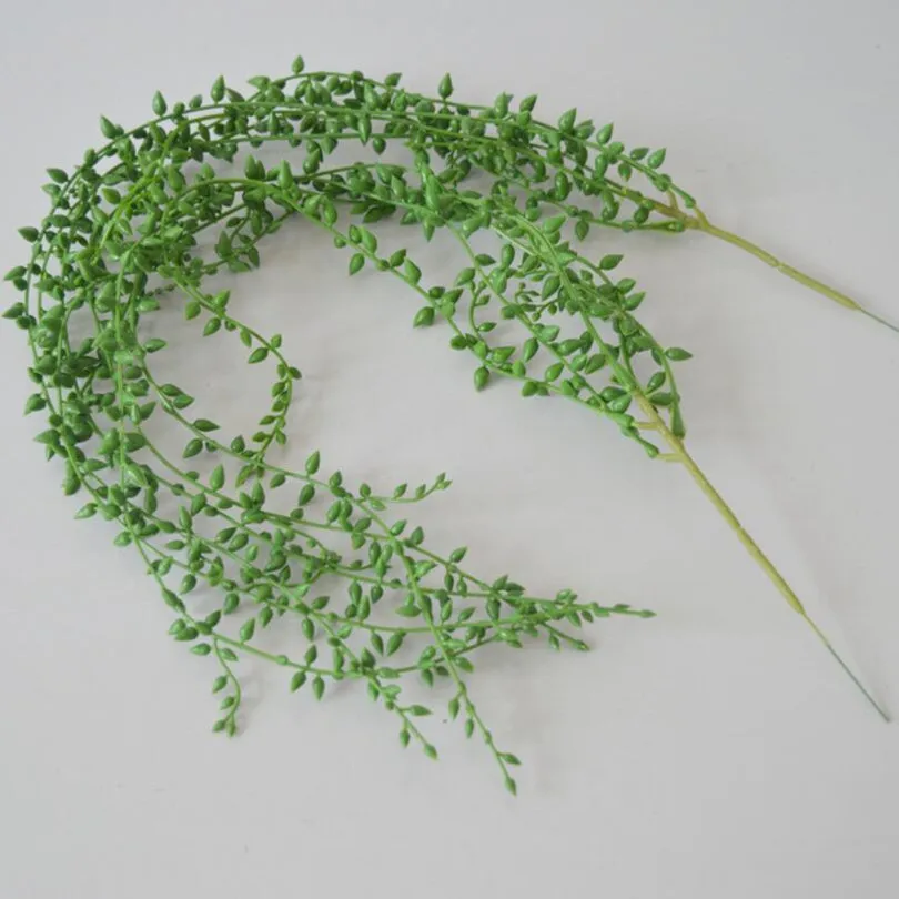 10pcs Plastic Green Hanging Plant Simulation Greenery for Wedding Home
