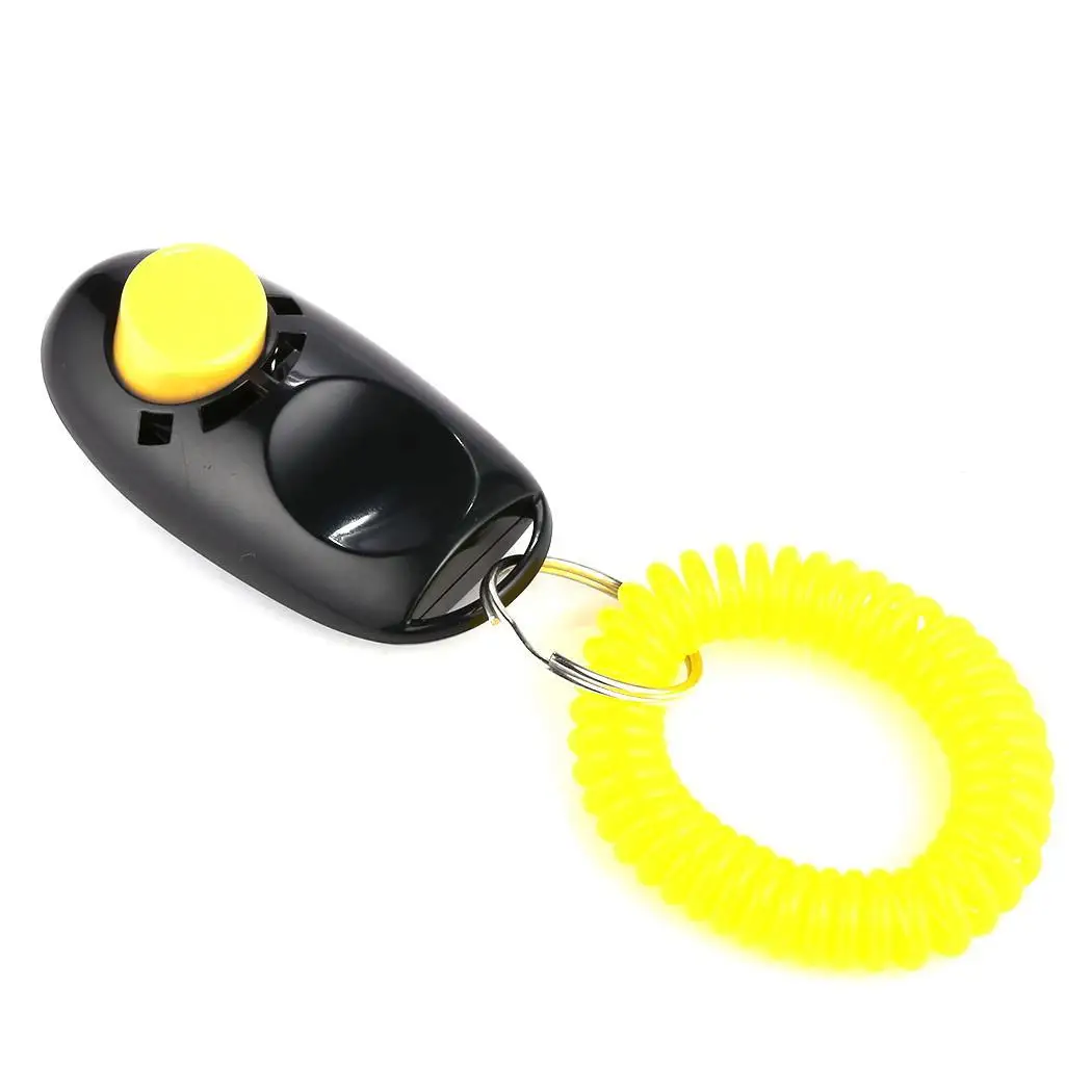 

Pet Puppy Cat Dog Teaching Training Clicker Button With Wrist Strap Lightweight and small volume.
