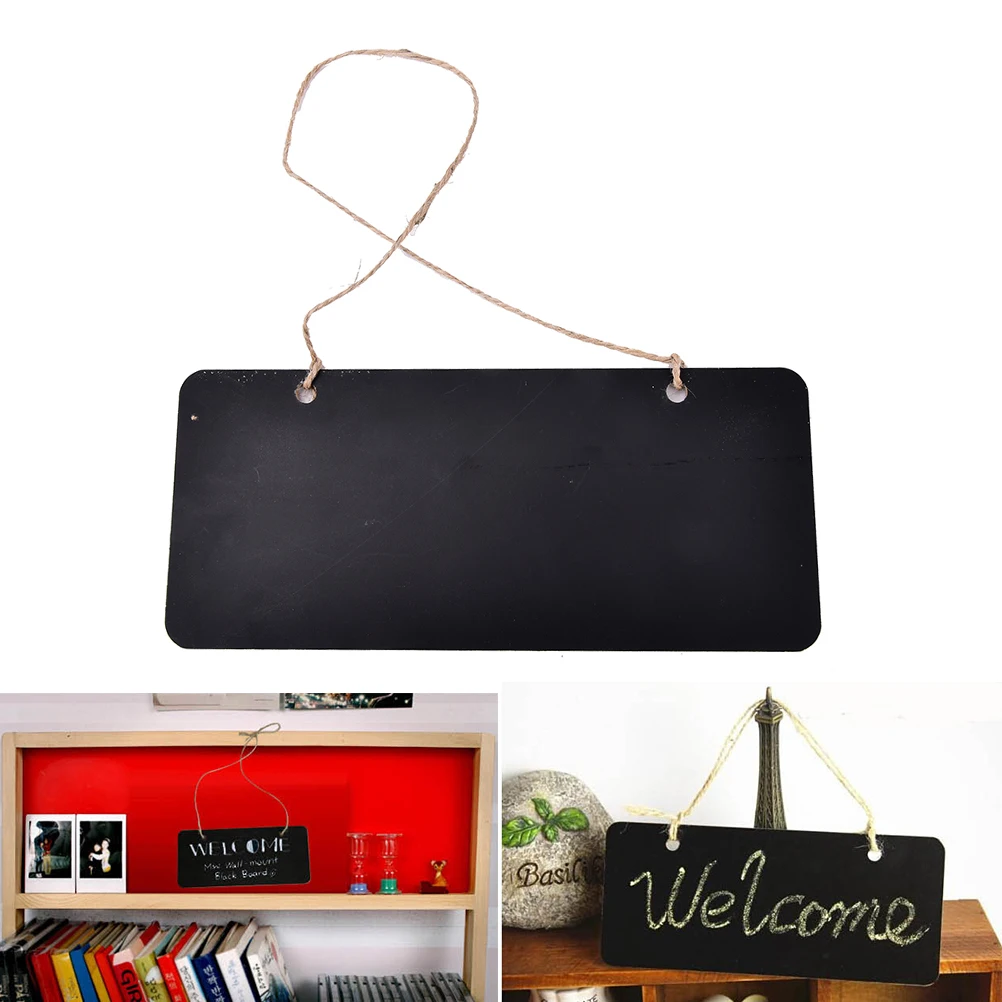 

Mini Wooden Blackboard Chalkboard Message Sign With Hang String School Party Decoration Supplies